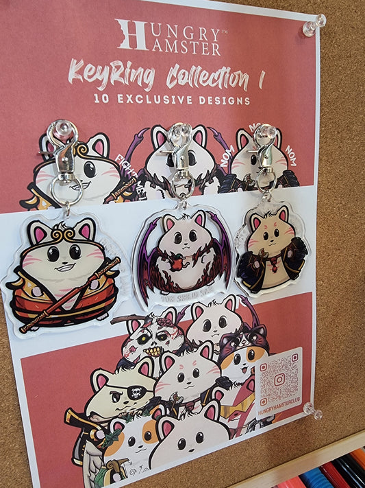 Hungry Hamster Acrylic Keyrings – Blindbox